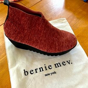 Bernie Mev velvet wedge Bootie.